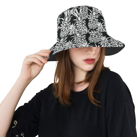 Pineapple Pattern Print Design PP08 Unisex Bucket Hat