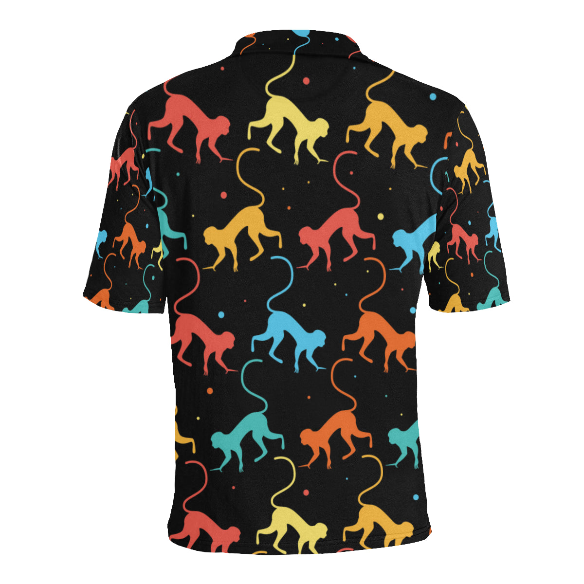 Monkey Pattern Print Design 01 Men Polo Shirt