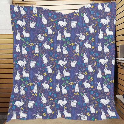 Bunny Pattern Print Design 01 Premium Quilt