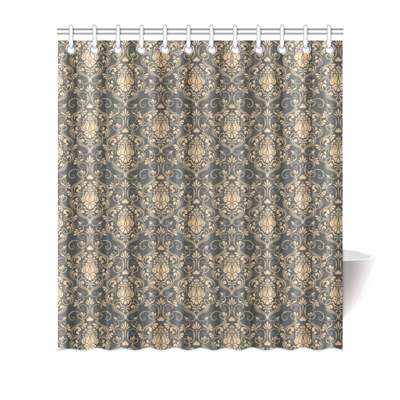 Damask Elegant Luxury Print Pattern Shower Curtain