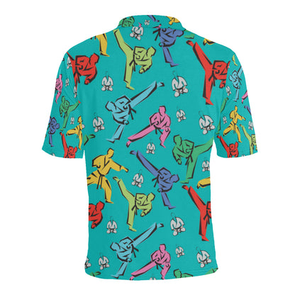 Judo Pattern Print Design 01 Men Polo Shirt