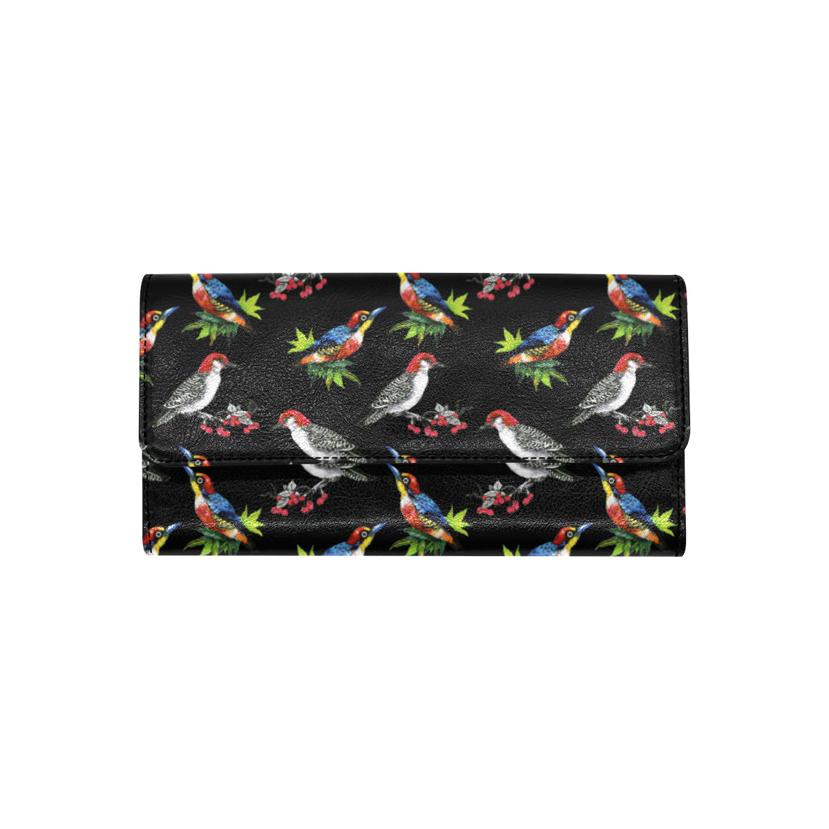 Birds Pattern Print Design 06 Women's Trifold Wallet