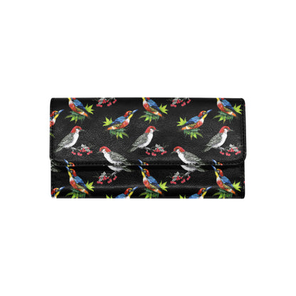 Birds Pattern Print Design 06 Women's Trifold Wallet