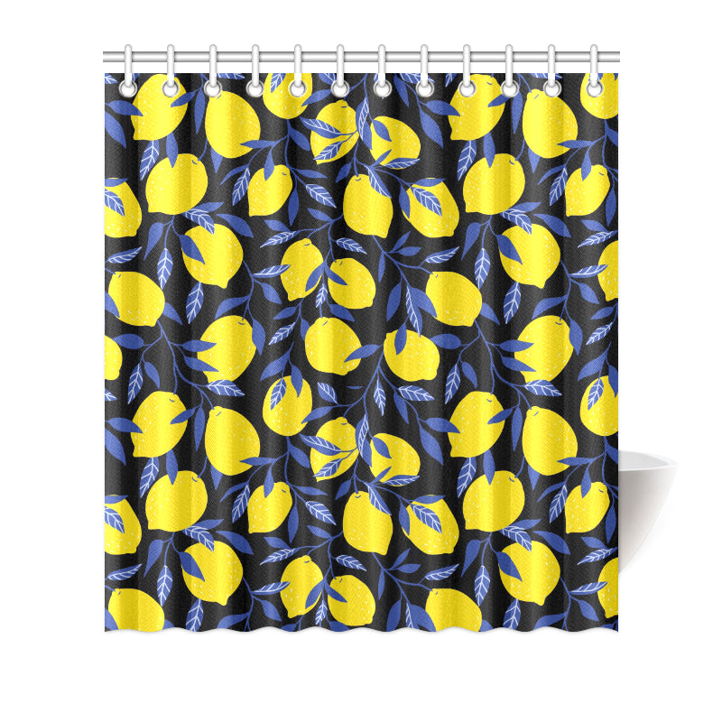 Lemon Pattern Print Design LM01 Shower Curtain