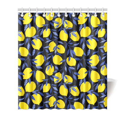 Lemon Pattern Print Design LM01 Shower Curtain