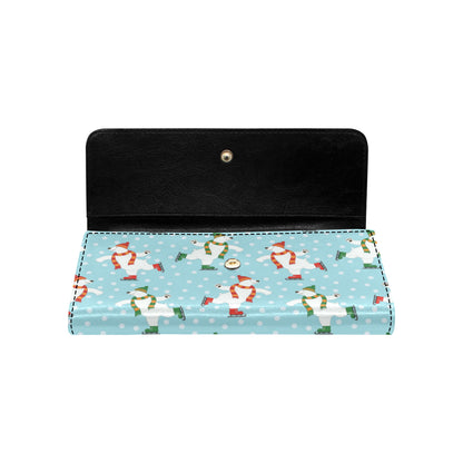 Polar Bear Pattern Print Design PB07 Women's Trifold Wallet