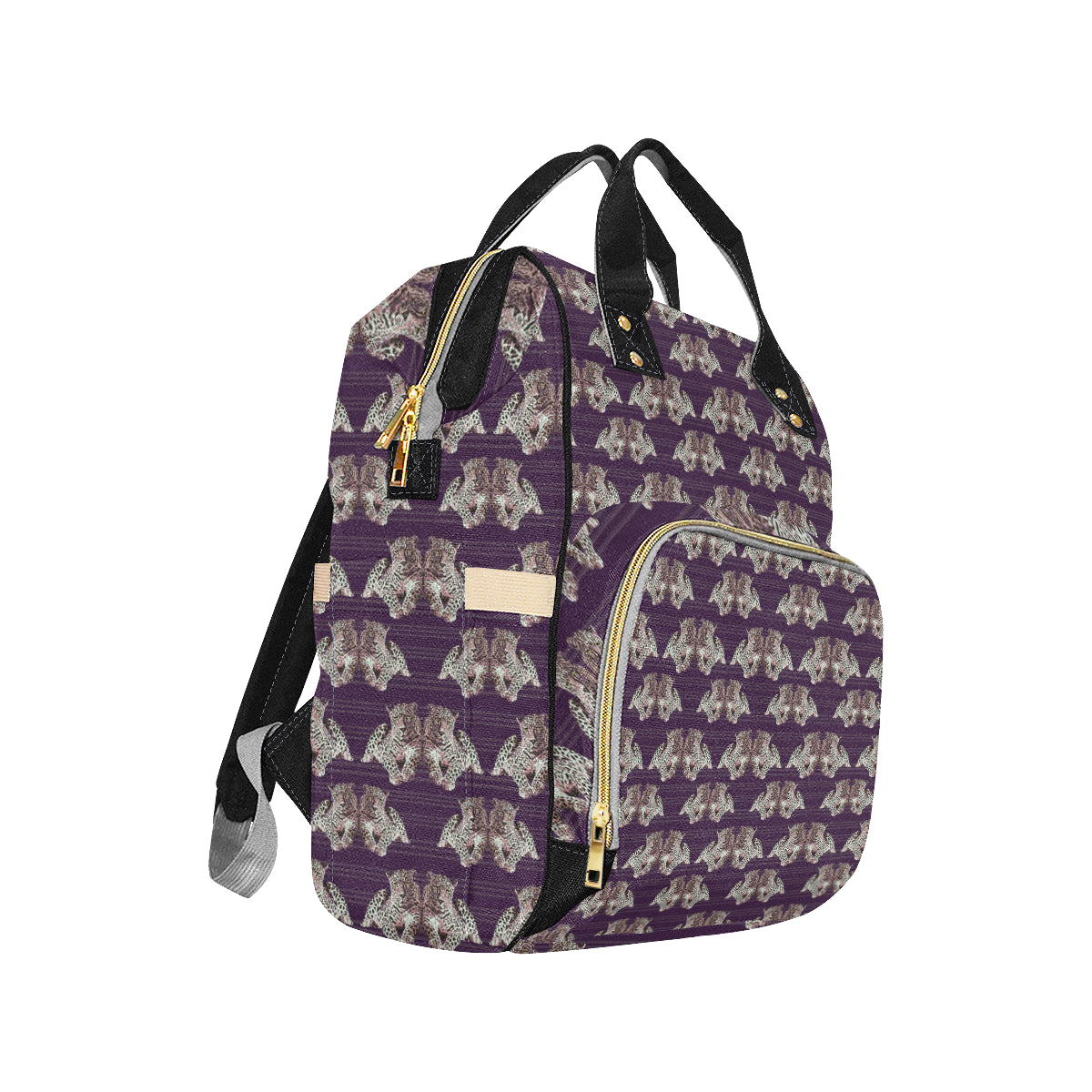 Leopard Pattern Print Design 01 Diaper Bag Backpack