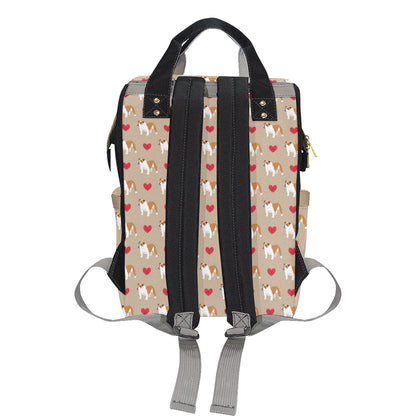 Bulldogs Pattern Print Design 02 Diaper Bag Backpack