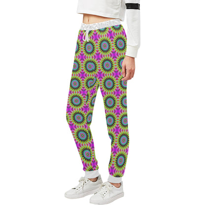 Optical illusion Flower Rainbow Style Unisex Sweatpants