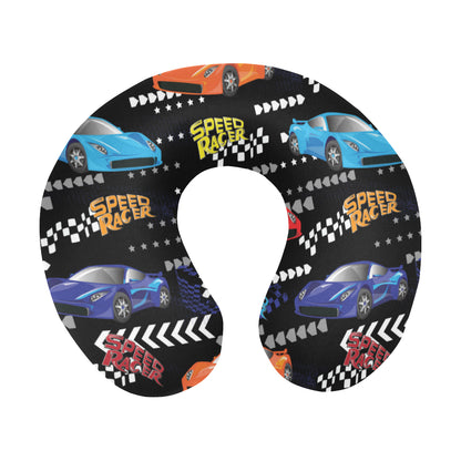 Racing Pattern Print Design A05 U-Shaped Travel Neck Pillow