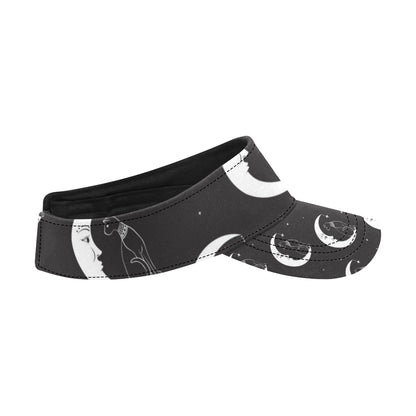 Moon with Cat Pattern Print Design 04 Unisex Sun Visor