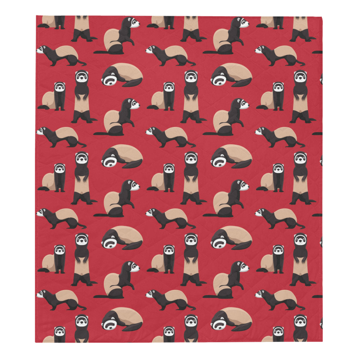 Ferret Pattern Print Design 02 Premium Quilt