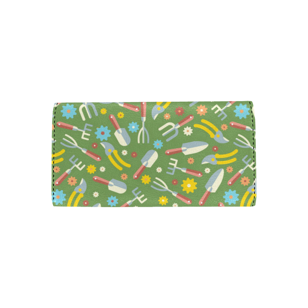 Gardening Pattern Print Design G06 Women's Trifold Wallet