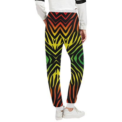 Rainbow Zebra Themed Print Unisex Sweatpants