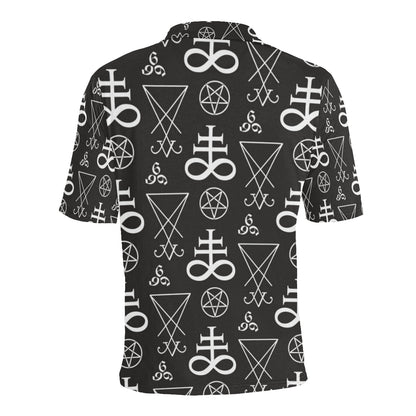 Pentagram Pattern Print Design A04 Men Polo Shirt
