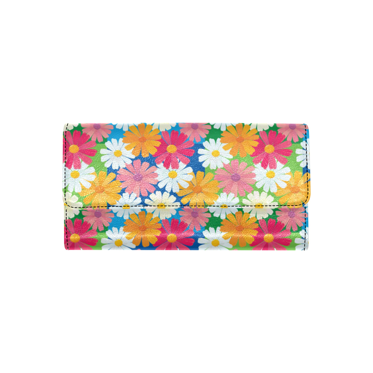 Daisy Pattern Print Design DS05 Women's Trifold Wallet