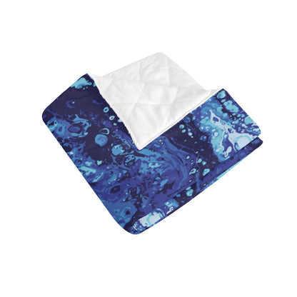 Ocean Liquid Pattern Print Design A03 Premium Quilt