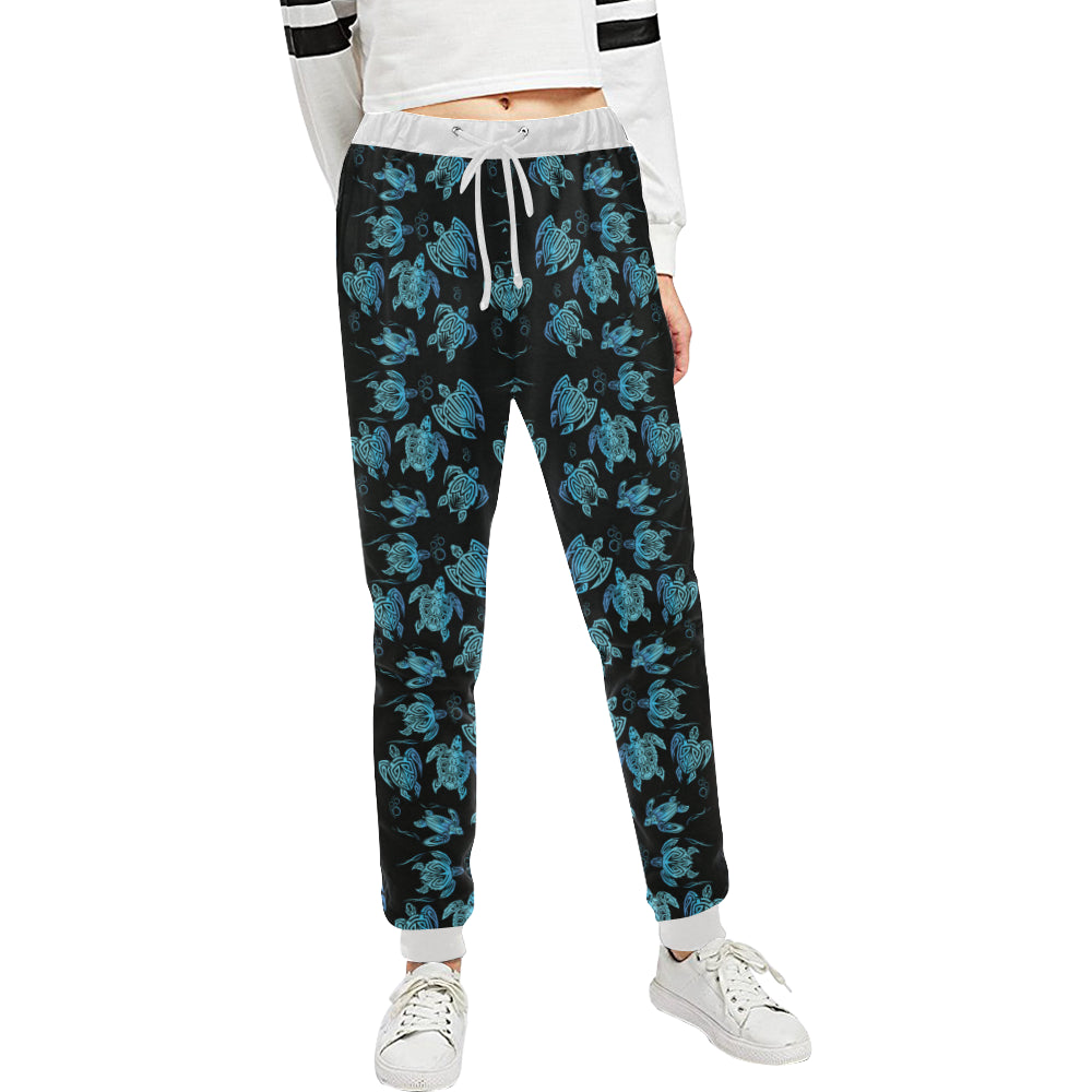 Tribal Turtle Polynesian Themed Design Unisex Sweatpants