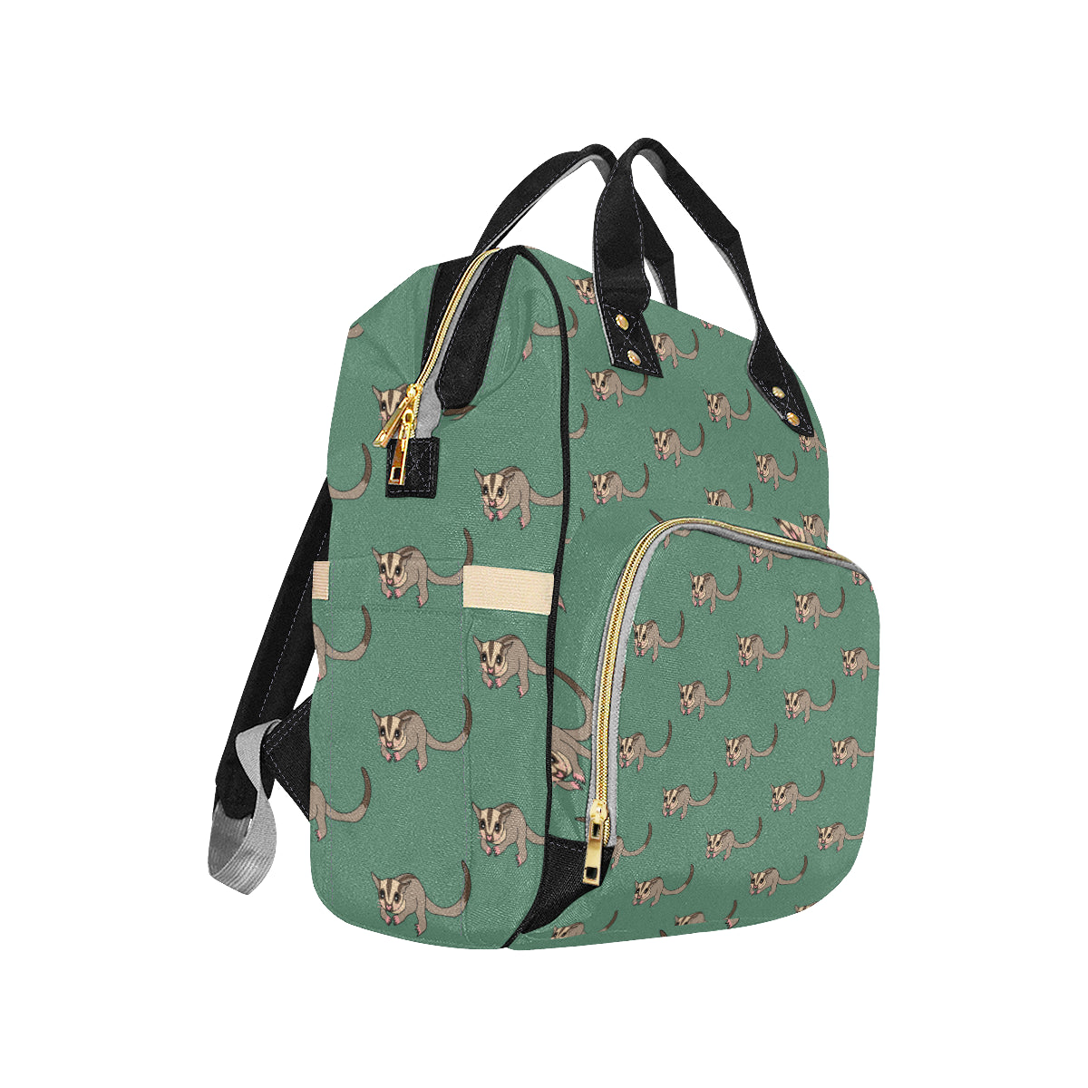 Sugar Glider Pattern Print Design 01 Diaper Bag Backpack