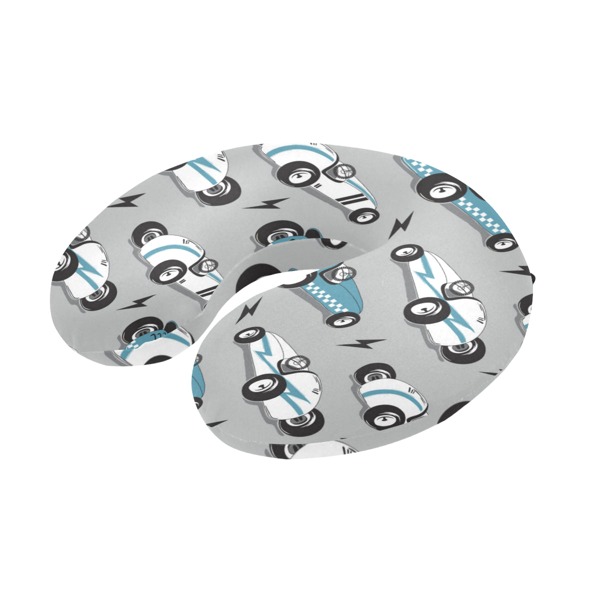 Racing Vintage Pattern Print Design A02 U-Shaped Travel Neck Pillow