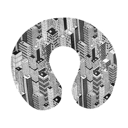 City  Pattern Print Design 02 U-Shaped Travel Neck Pillow