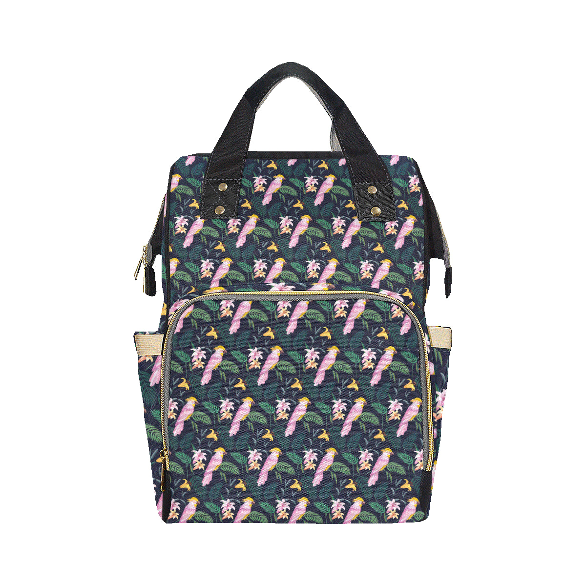 Cockatoo Pattern Print Design 03 Diaper Bag Backpack