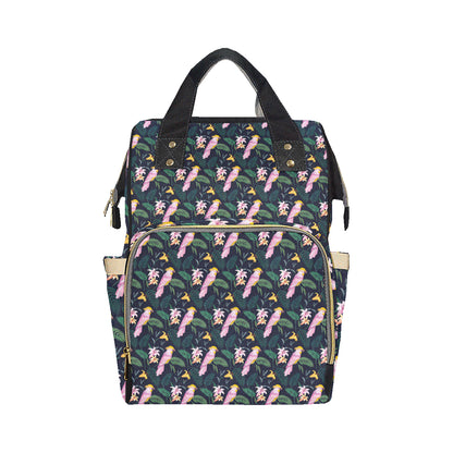 Cockatoo Pattern Print Design 03 Diaper Bag Backpack