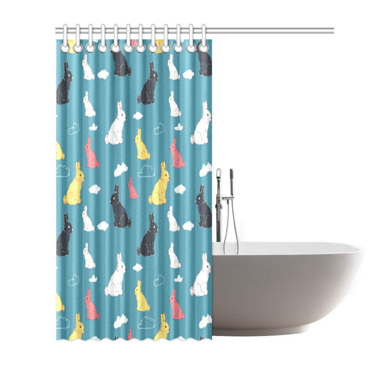 Rabbit Pattern Print Design RB014 Shower Curtain