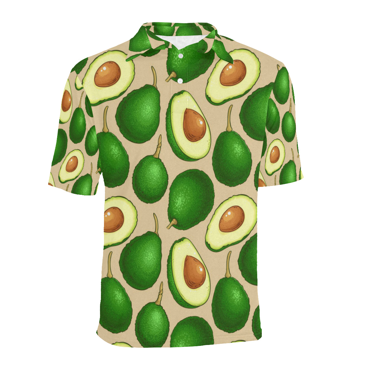 Avocado Pattern Print Design AC010 Men Polo Shirt