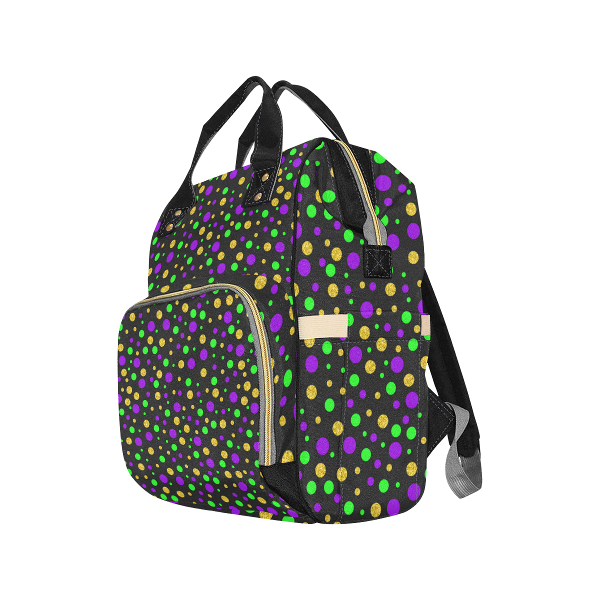 Mardi Gras Pattern Print Design 07 Diaper Bag Backpack