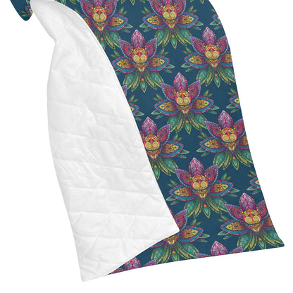 lotus Boho Pattern Print Design LO04 Premium Quilt