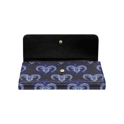 Aries Zodiac Pattern Print Design 01 Women's Trifold Wallet
