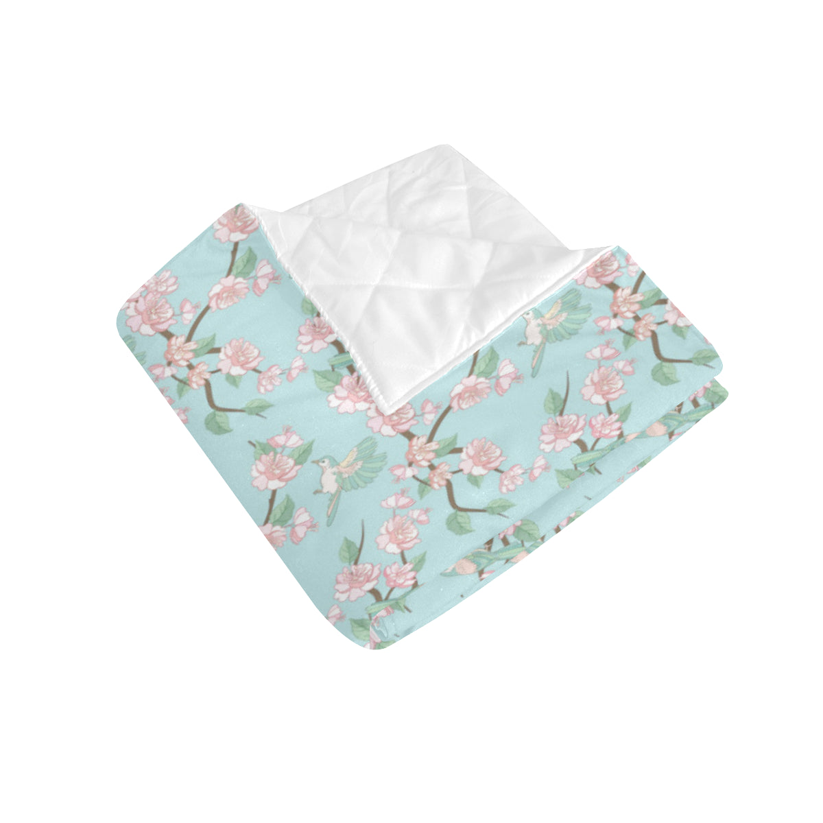 Cherry Blossom Pattern Print Design 02 Premium Quilt