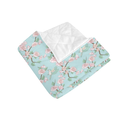 Cherry Blossom Pattern Print Design 02 Premium Quilt