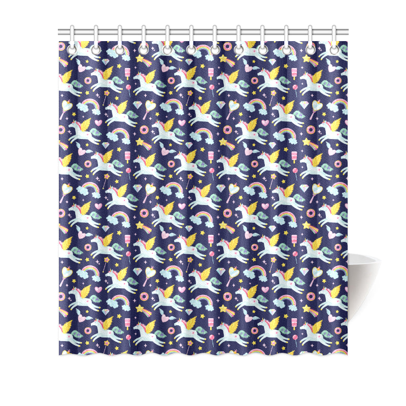 Pegasus Pattern Print Design 05 Shower Curtain