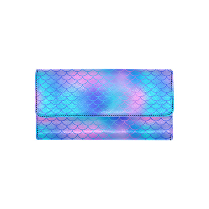 Mermaid Scales Pattern Print Design 04 Women's Trifold Wallet