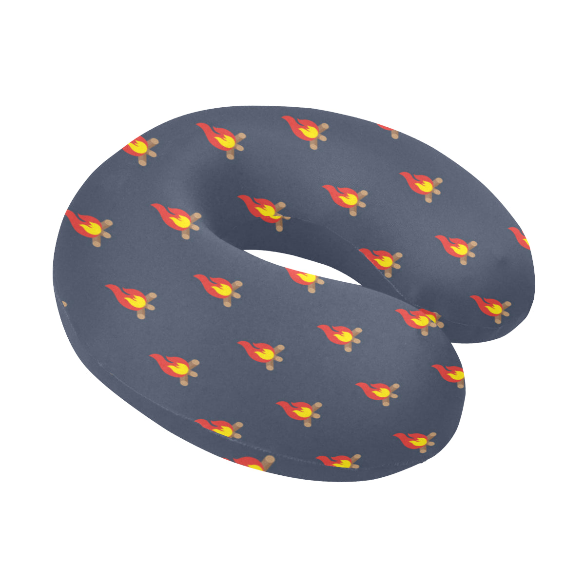 Campfire Pattern Print Design 02 U-Shaped Travel Neck Pillow
