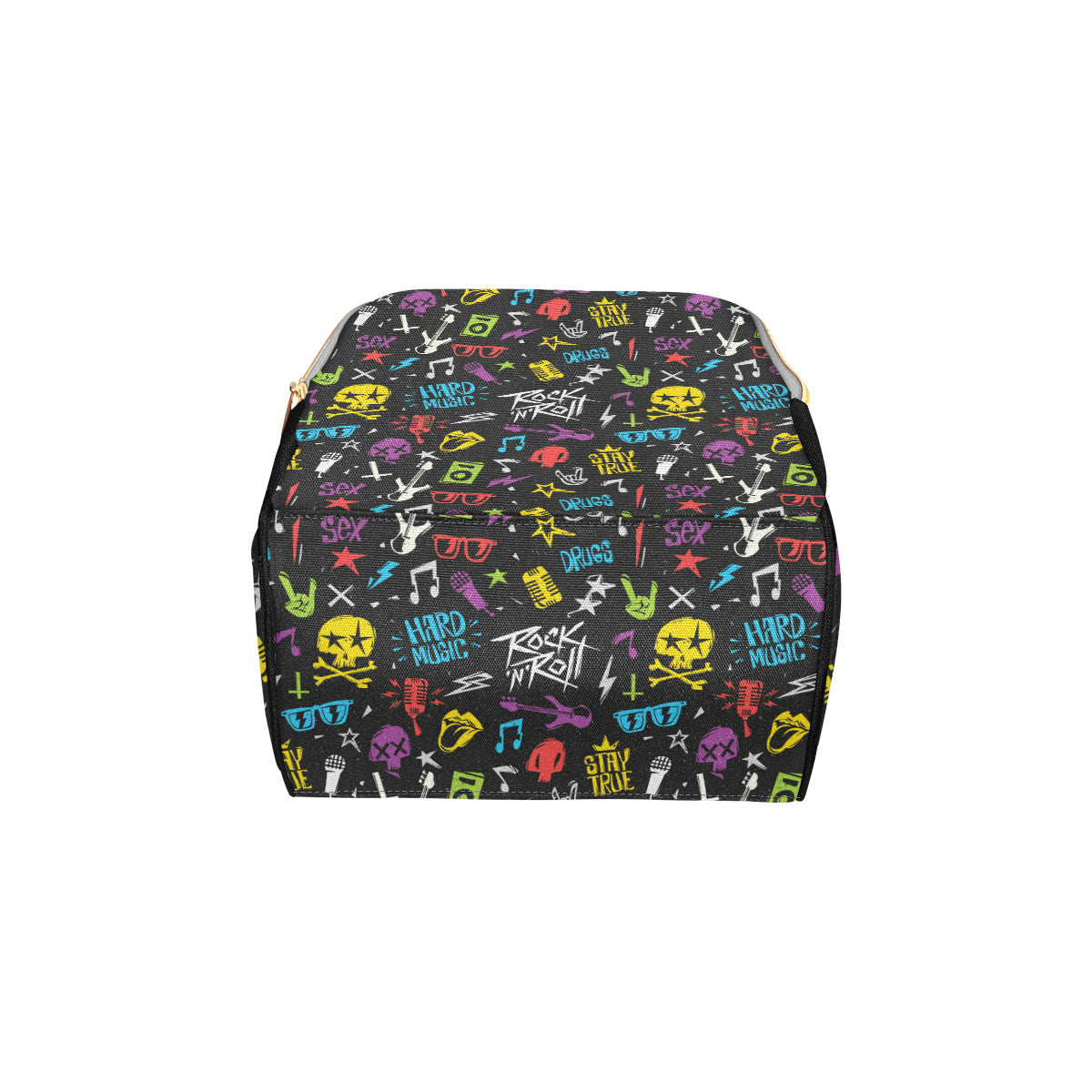 Rock and Roll Pattern Print Design A02 Diaper Bag Backpack