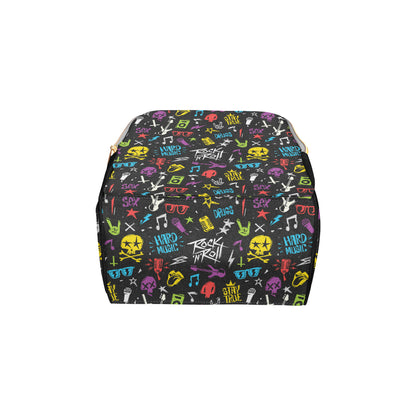 Rock and Roll Pattern Print Design A02 Diaper Bag Backpack