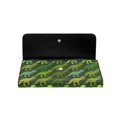 T Rex Pattern Print Design A03 Women's Trifold Wallet