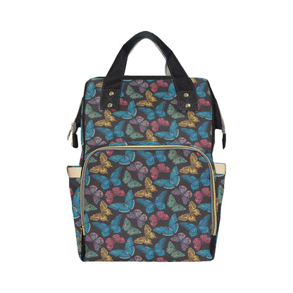 Butterfly Mandala Style Diaper Bag Backpack