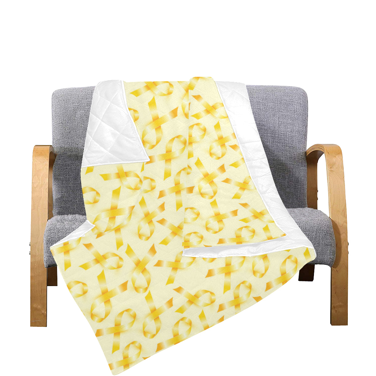 Childhood cancer Pattern Print Design 01 Premium Quilt