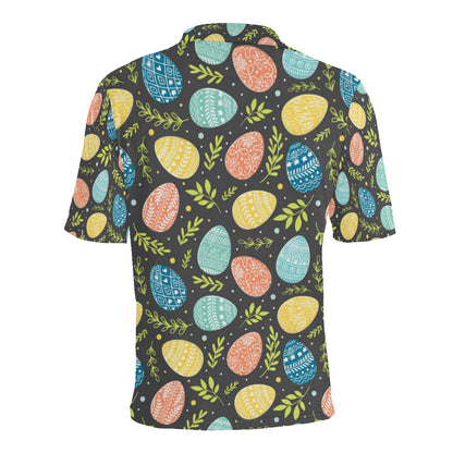 Easter Eggs Pattern Print Design RB01 Men Polo Shirt