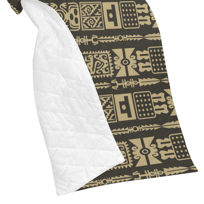 Mayan Pattern Print Design 03 Premium Quilt