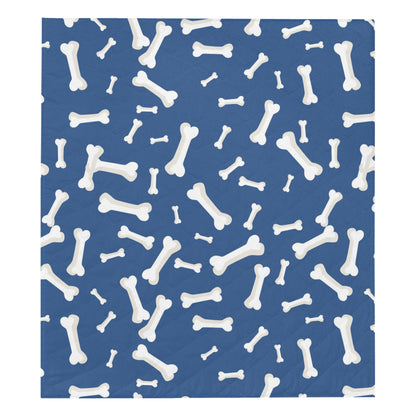 Dog Bone Pattern Print Design 03 Premium Quilt