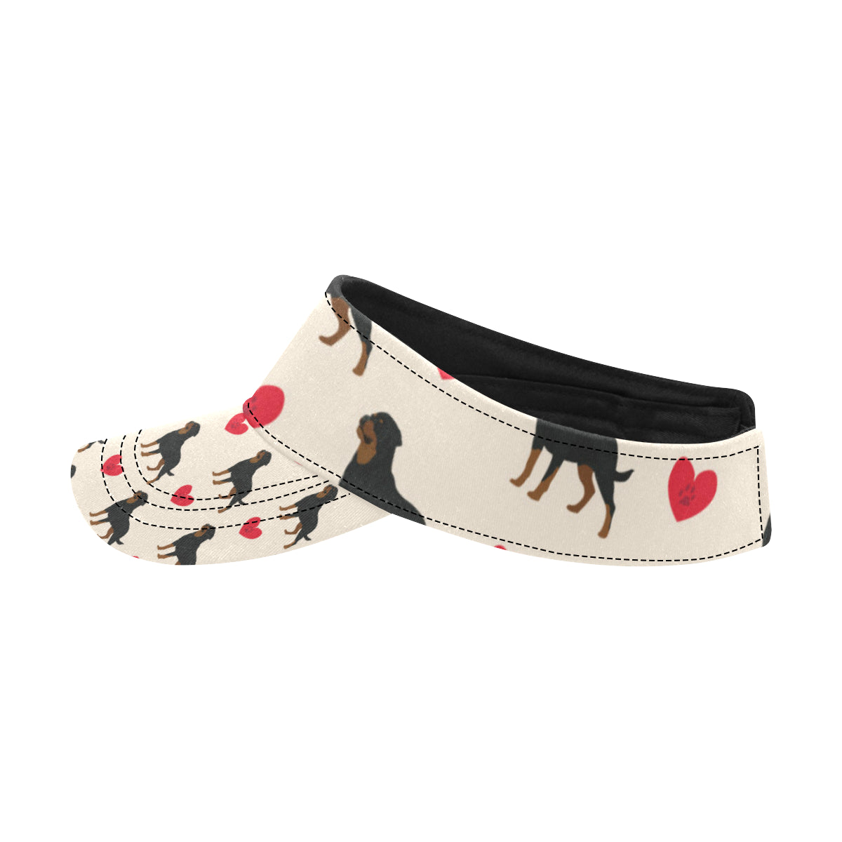 Rottweiler Pattern Print Design A02 Unisex Sun Visor