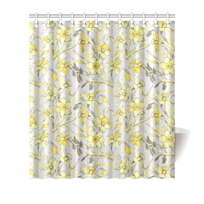 Daffodils Pattern Print Design DF05 Shower Curtain