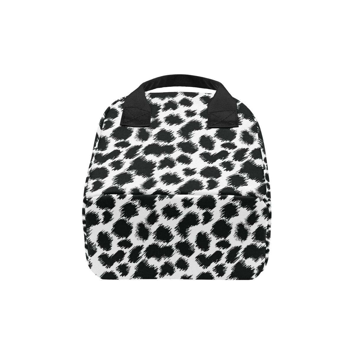 Cheetah Black Print Pattern Insulated Lunch Bag