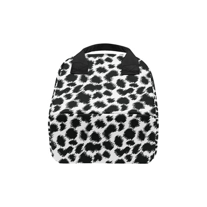 Cheetah Black Print Pattern Insulated Lunch Bag