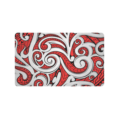 Maori Polynesian Themed Design Print Rubber Doormat